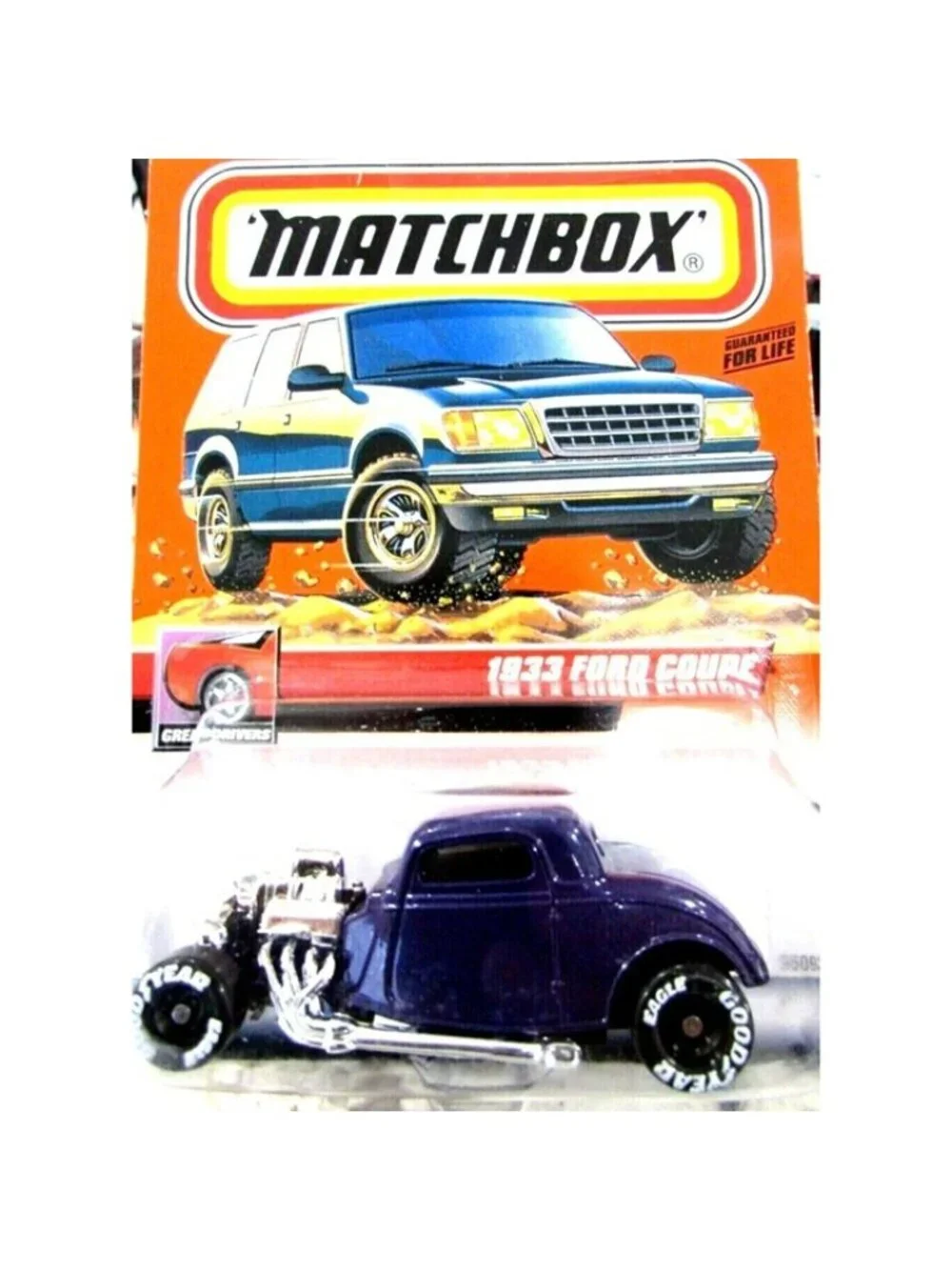 Vintage Die Cast Matchbox 1933 Ford Coupe 20/100 Purple 1999 96093 Great Drivers
